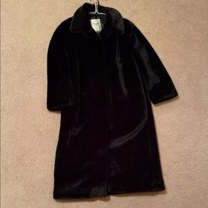 Abercrombie Black Faux Fur Coat